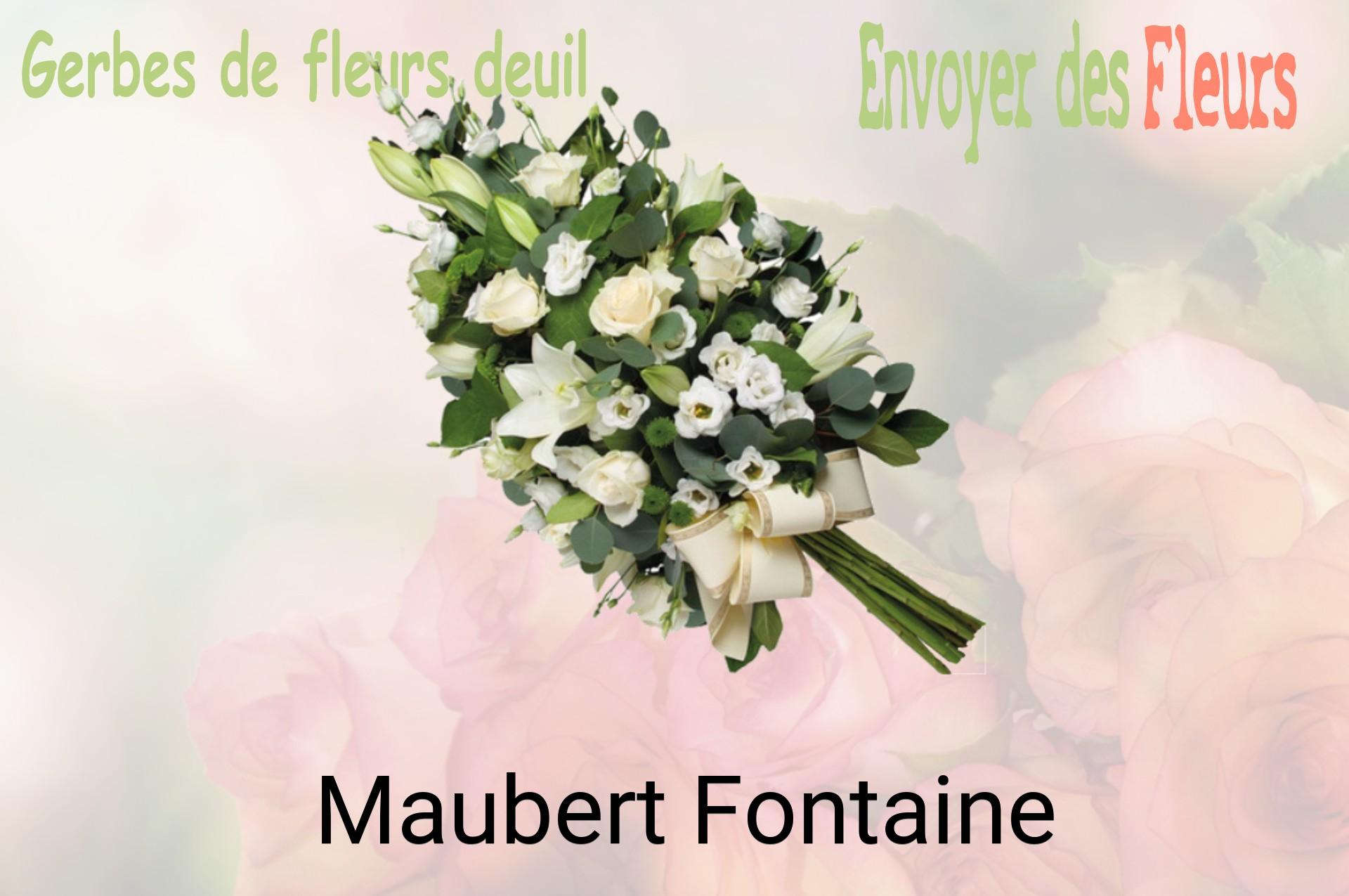 Gerbe de fleurs de deuil livrée à Maubert-Fontaine